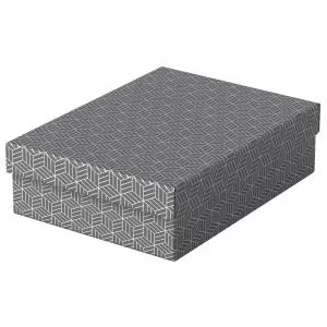 Storage Box Home Size M Low 3Pcs Grey