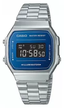 Casio A168WEM-2BEF Vintage Illuminator Blue Digital Dial / Watch