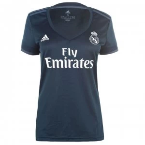 adidas Real Madrid Away Shirt 2018 2019 Ladies - Blue