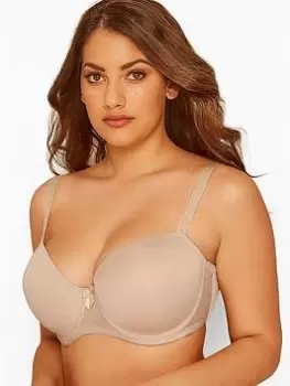 Yours Clothing Nude Tshirt Bra, Nude, Size 44C, Women