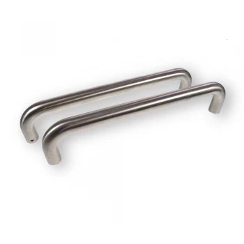 LocksOnline D Shaped Back to Back Satin Stainless Steel Door Pull Handles - 22mm Bar