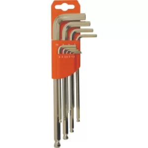 Metric C/V L-wrench Ball Driver Set (9-Pce)