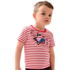 Regatta Girls Peppa Stripe Coolweave Cotton Jersey T Shirt 9-12 Months