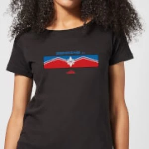 Captain Marvel Sending Womens T-Shirt - Black - M