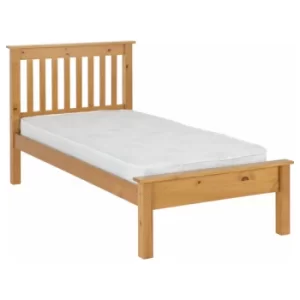 Seconique Monaco 3ft Single Low Foot End Bed Antique Pine