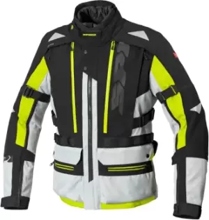 Spidi H2Out Allroad Motorcycle Textile Jacket, black-grey-yellow, Size 2XL, black-grey-yellow, Size 2XL