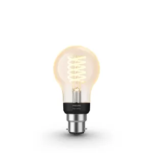 Philips Hue B22 White Smart Filament Bulb with Bluetooth