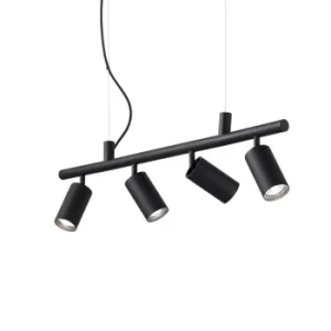 Dynamite Indoor 4 Lights Spotlight Ceiling Pendant Lamp Black, GU10