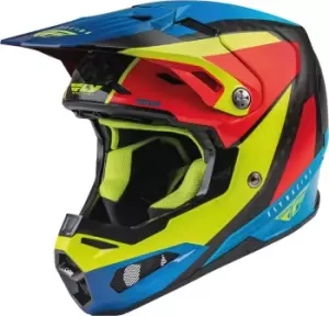 FLY Racing Formula Carbon Prime Motocross Helmet, red-blue-yellow, Size L, red-blue-yellow, Size L