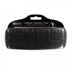 Designer Glasses Case Artistic Black Leather