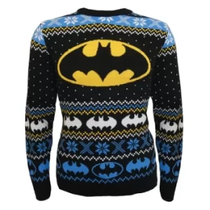 DC Batman Logo Unisex Christmas Jumper X-Large