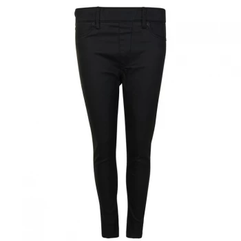 TRUE RELIGION Runaway Mid Rise Leggings - Blk Coated 1002