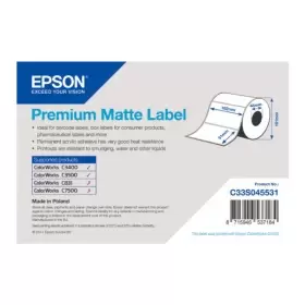 Epson (C33S045531) Original White Premium Matte Labels 102mm x 51mm (650 Labels)