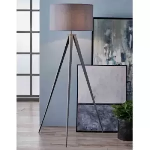 Teamson Home Romanza Grey Tripod Floor Lamp With Gray Finish Shade Vn-l00007G-UK