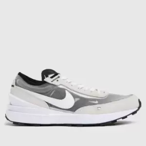 Nike White & Grey Waffle One Youth Trainers