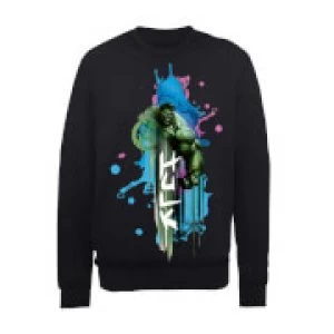 Marvel Avengers Assemble Hulk Art Burst Sweatshirt - Black