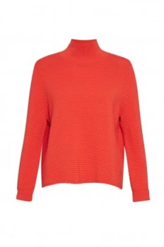 Great Plains Kimara Cotton High Neck Jumper Scarlet