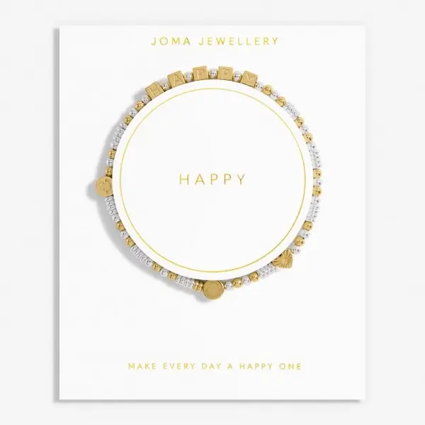 Happy Little Moments Happy Gold Plated 17.5cm Bracelet 7083