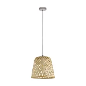 Hanging Ceiling Pendant Light Wicker Shade 1 x 60W E27 Hallway Feature Lamp