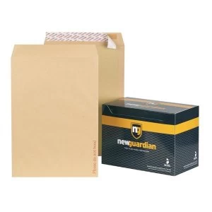 New Guardian C3 Heavyweight Board Backed Peel and Seal Envelopes 130gsm Manilla Pack of 50