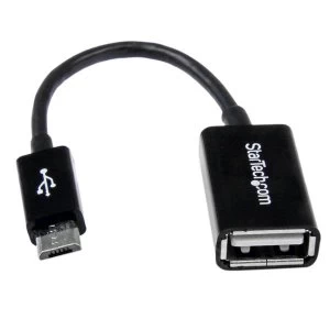 Startech 4" Micro USB to USB Adapter MF