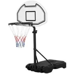 Homcom Basketball Stand And 94-123Cm Height Adjustable Hoop For Pool Side Black