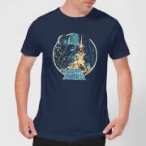 Star Wars Vintage Victory Mens T-Shirt - Navy - S