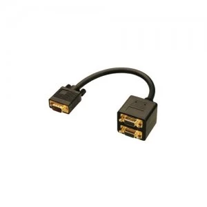 Lindy VGA Splitter Cable VGA cable 0.18 m VGA (D-Sub) Black