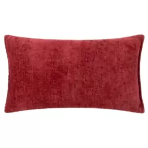 Buxton Rectangular Cushion Red, Red / 30 x 50cm / Polyester Filled