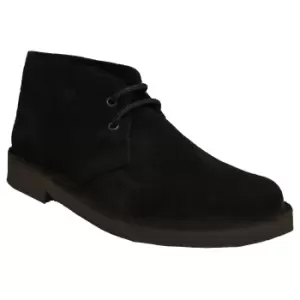 Roamers Mens Real Suede Unlined Desert Boots (3 UK) (Black)