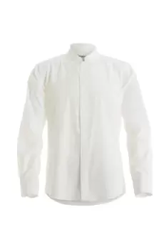 Mandarin Collar Fitted Long Sleeve Corporate Shirt