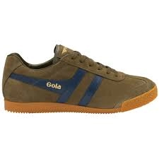 Gola Classics Khaki/Navy 'Harrier Suede' Mens Trainers - 6