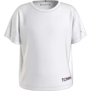 Tommy Hilfiger Metallic Foil T-Shirt Junior Girls - White