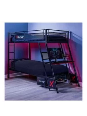 X Rocker Armada Dual Bunk Bed With Gaming Desk