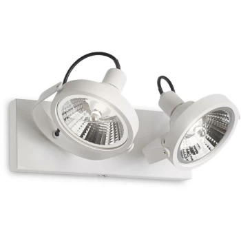 Ideal Lux Glim - 2 Light Ceiling Light White