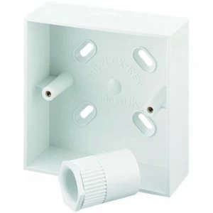 Wickes 1 Gang Pattress Box and Adaptor - White 32mm