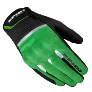 Spidi Flash CE Black Kawasaki Green Gloves S