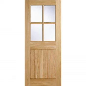 Cottage - 4 Lite Glazed Exterior Door - Oak - 1981 x 838 x 44