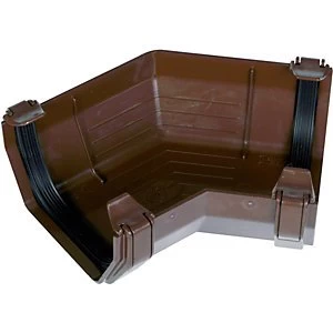 FloPlast RAS2BR Square Line Gutter 135 Deg Angle - Brown