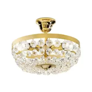 Classic ceiling light VALERIE Gold 24 Carats 3 bulbs