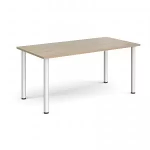 Rectangular silver radial leg meeting table 1600mm x 800mm - barcelona