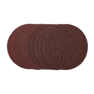 Draper Sanding Discs, 125mm, Hook & Loop, Assorted Grit, (Pack of 10)