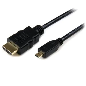 StarTech 2m High Speed HDMI Cable with Ethernet HDMI to HDMI Micro MM