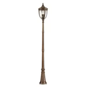 Outdoor IP44 3 Bulb Lamp Post British Bronze LED E14 60W Bulb Outside External