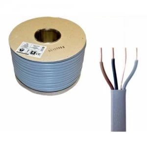 Zexum Grey 1.5mm 16A Brown Black Grey Three Core and Earth 6243Y Flat PVC/PVC Harmonised Lighting Power Cable - 100 Meter