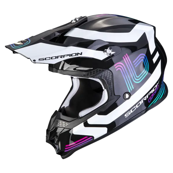 Scorpion VX-16 Evo Air Tub Metal Black-White Offroad Helmet 2XL