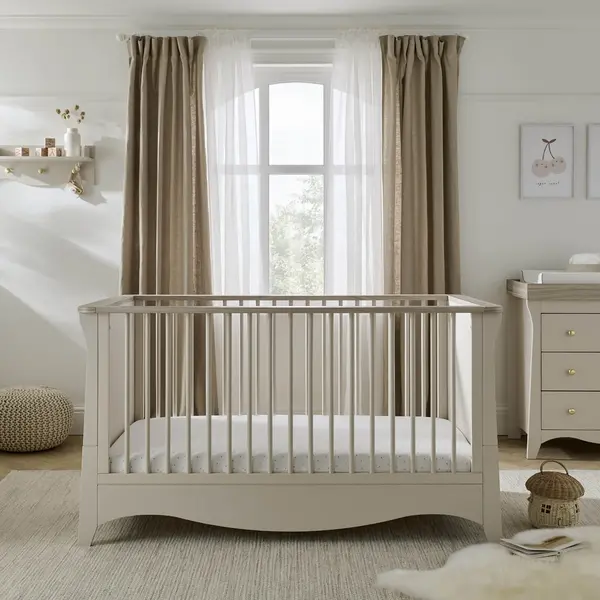 CuddleCo Clara Cot Bed Pale Cashmere