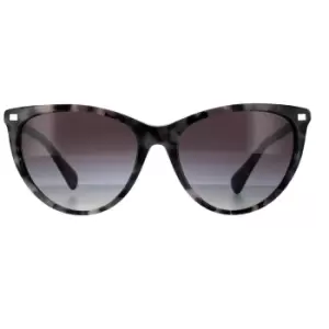 Fashion Shiny Spotted Black Havana Grey Gradient Sunglasses