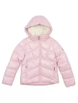 Barbour International Girls Valle Quilt Jacket - Candy Pink, Candy Pink, Size 14-15 Years, Women