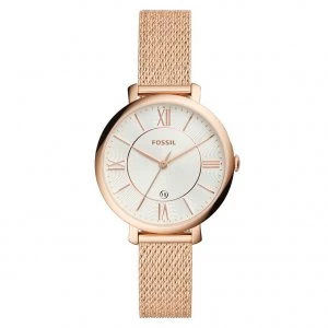 Fossil Rose Gold Tone Mesh Bracelet Watch